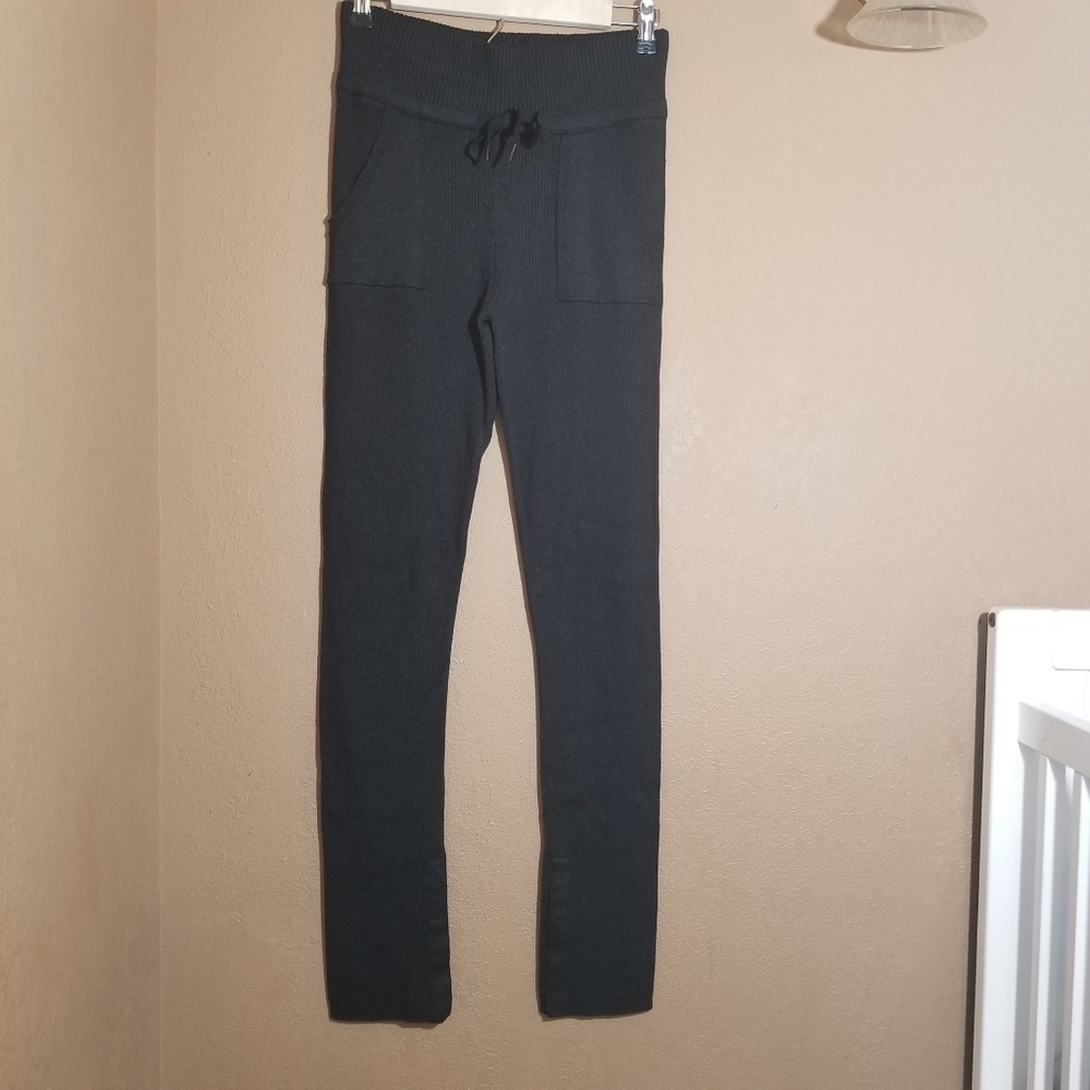 Lululemon || high waist gray ribbed skinny pants